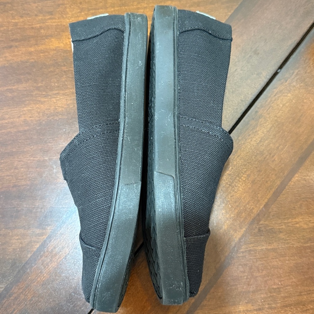 TOMS ALPARGATA CUPSOLE SLIP ON BLACK CANVAS SNEAKERS WOMEN’S SIZE 8 GUC SHOES - Picture 9 of 10